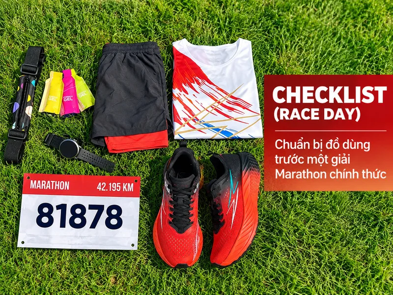 Giày, trang phục, dinh dưỡng và kế hoạch pace nên được chuẩn bị kỹ trước khi runner bước vào ngày đua full marathon.